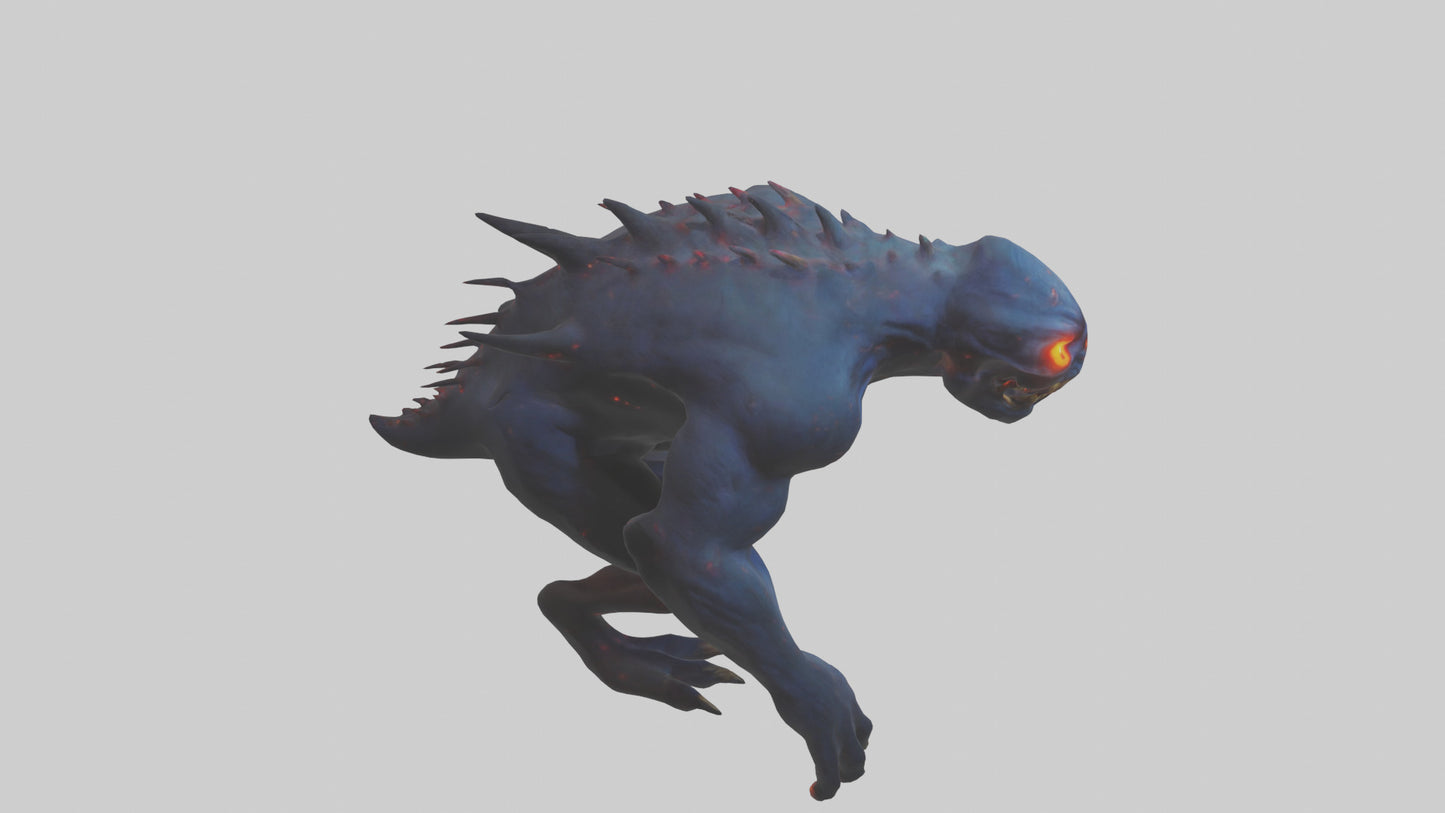 Monster with glowing eyes model 2 3D model