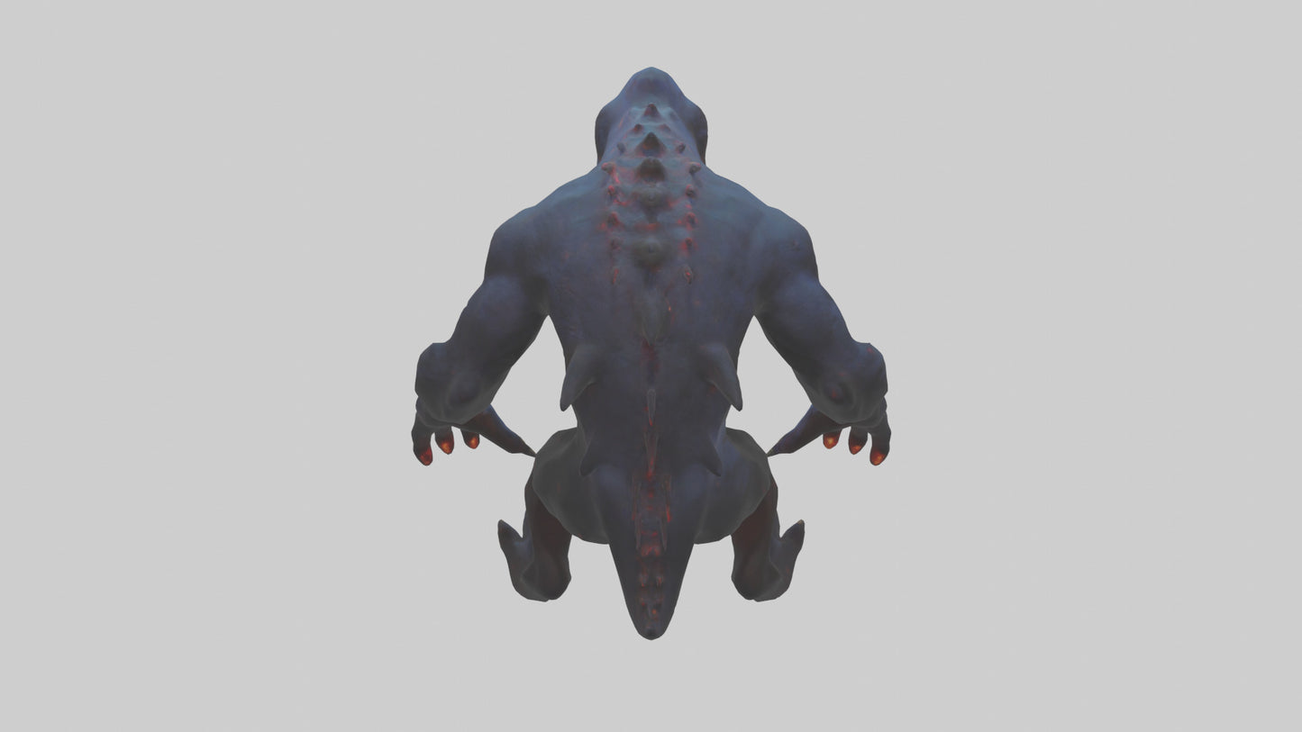 Monster with glowing eyes model 2 3D model