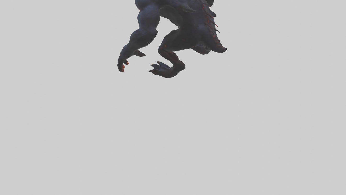 Monster with glowing eyes model 2 3D model