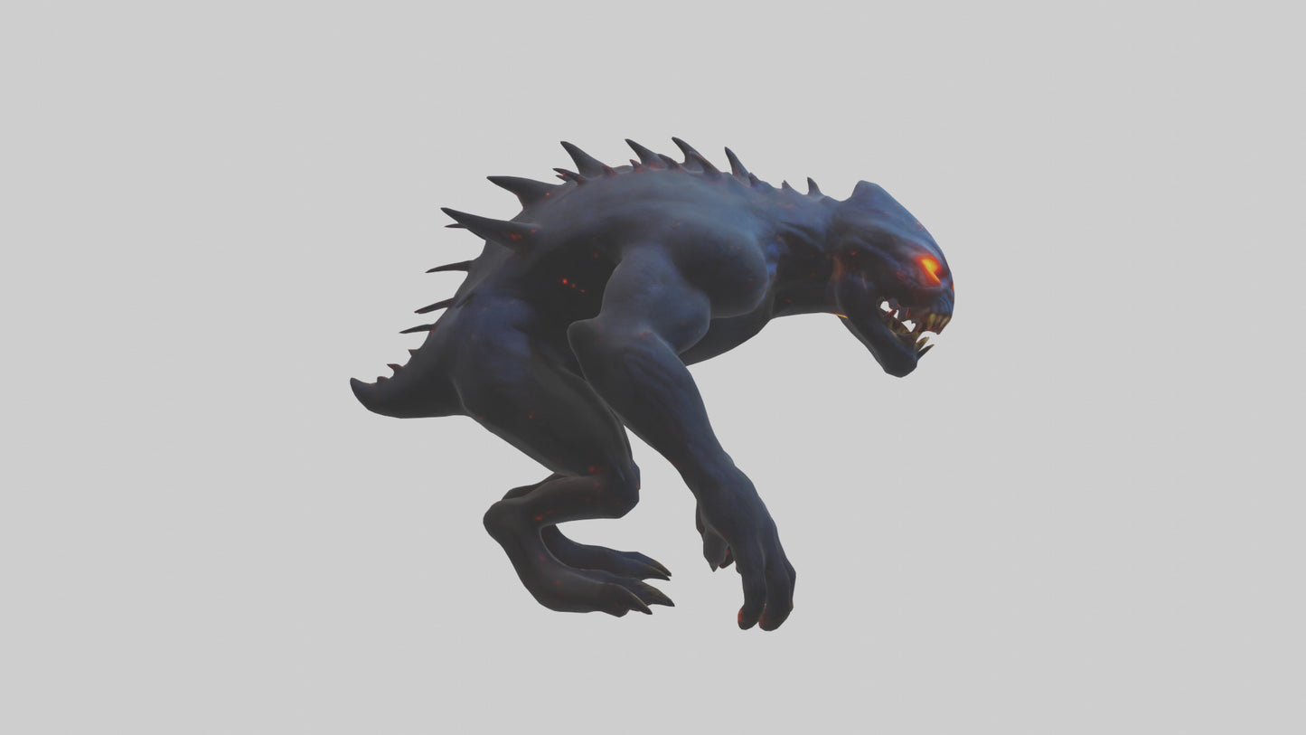 Monster with glowing eyes model 2 3D model