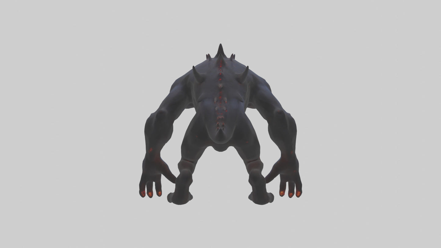 Monster with glowing eyes model 2 3D model