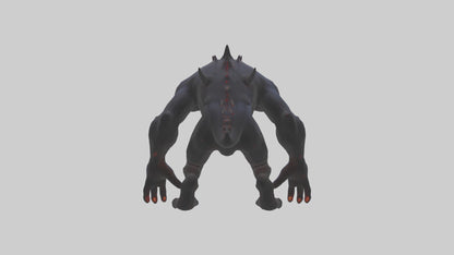 Monster with glowing eyes model 2 3D model