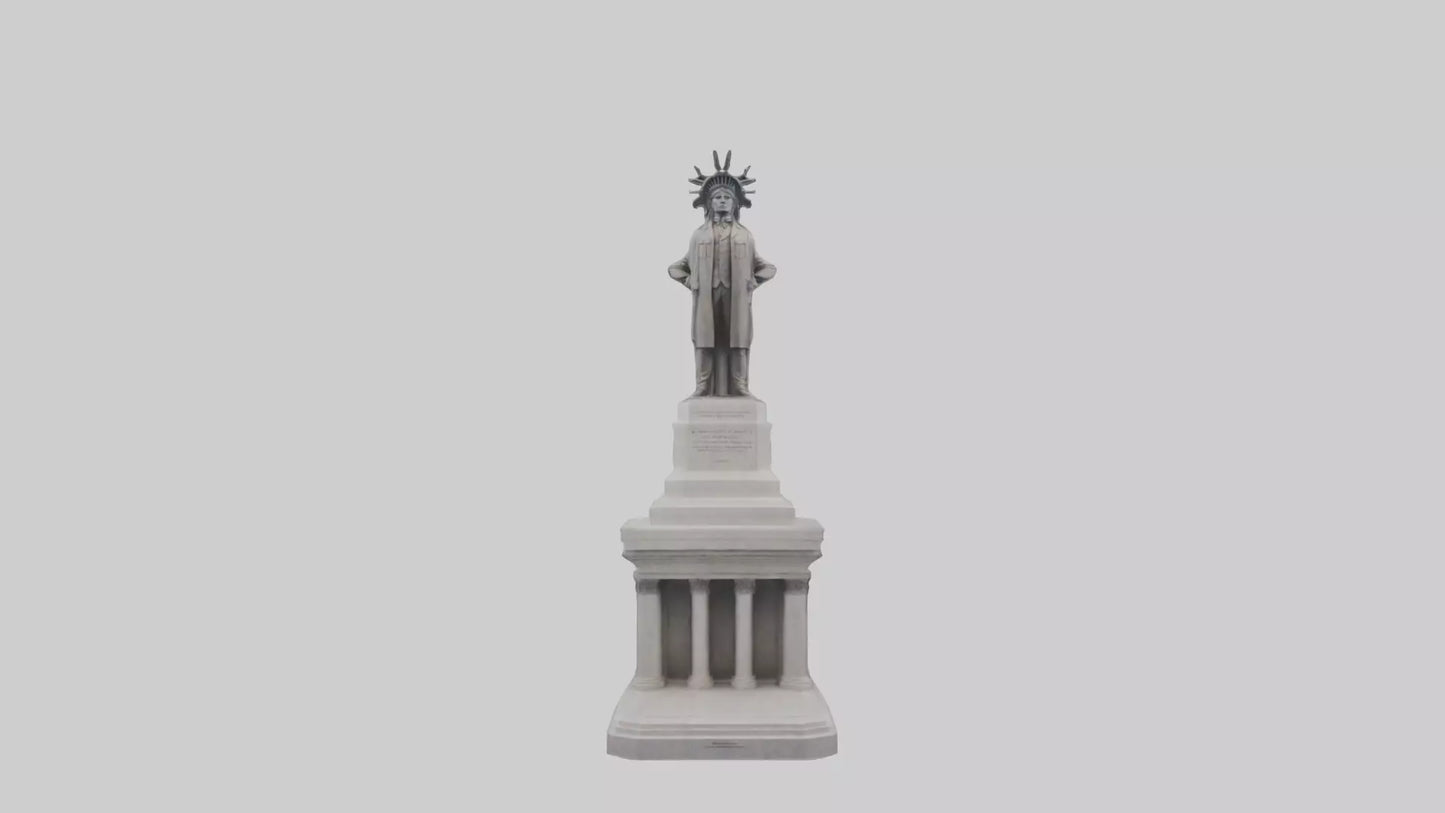 Monument of Independence statue model VR / AR / low-poly