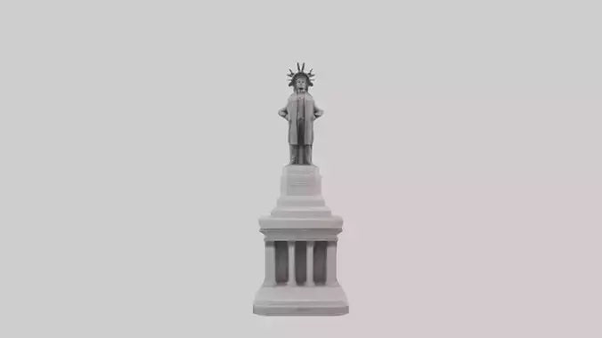 Monument of Independence statue model VR / AR / low-poly