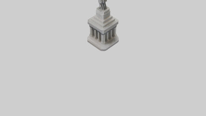 Monument of Independence statue model VR / AR / low-poly