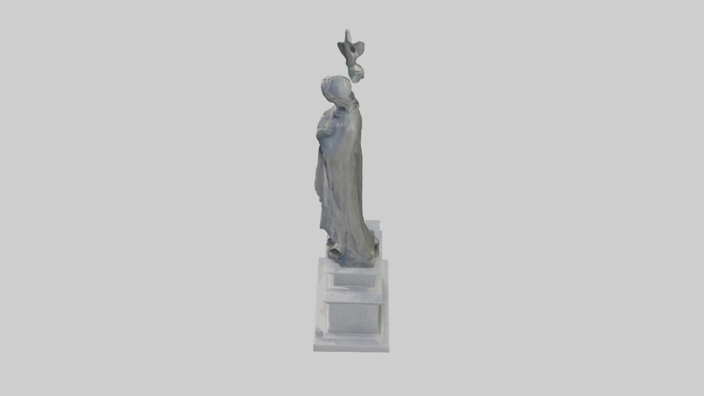 Monument to Peace statue model VR / AR / low-poly