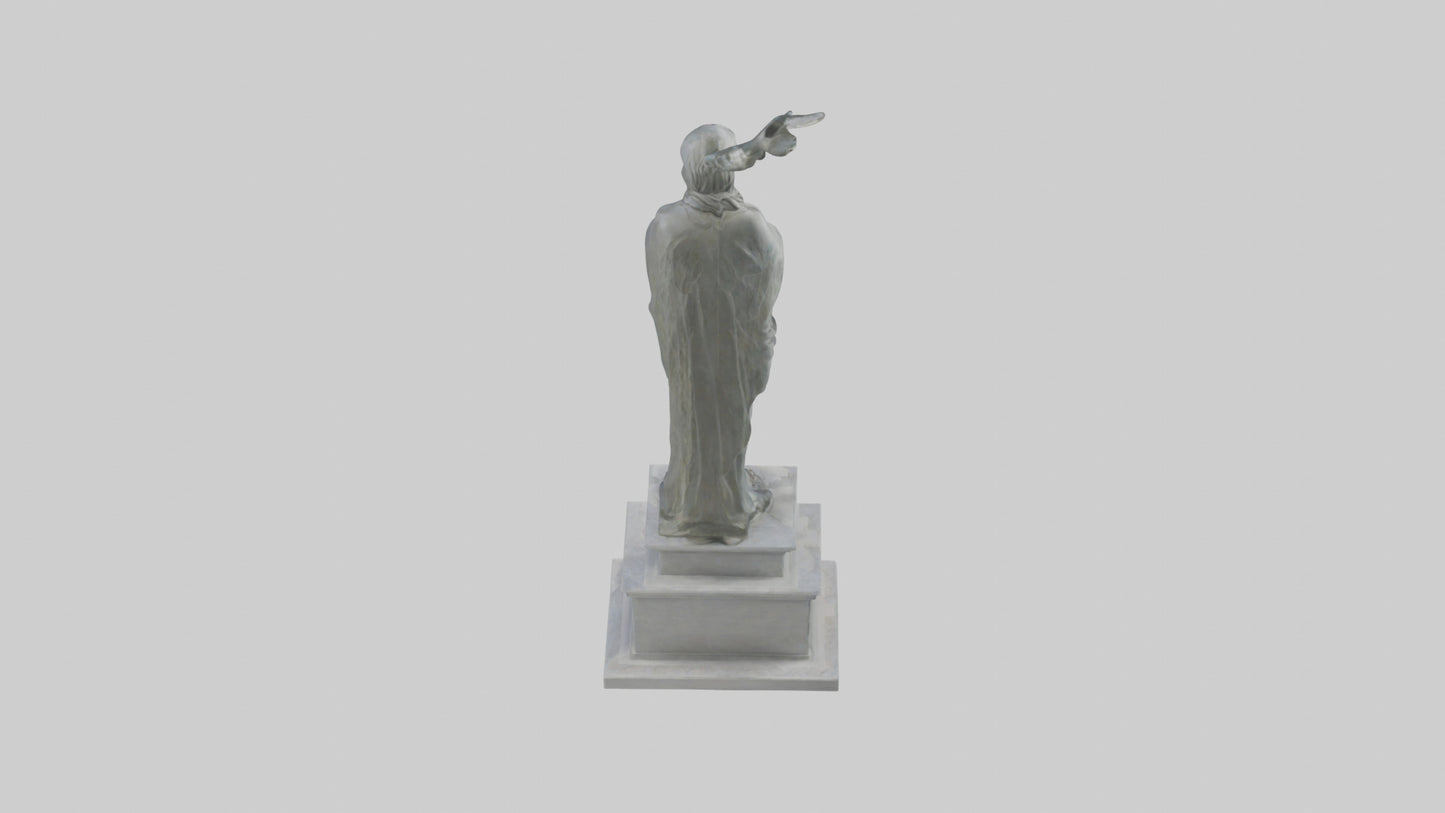Monument to Peace statue model VR / AR / low-poly