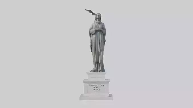 Monument to Peace statue model VR / AR / low-poly