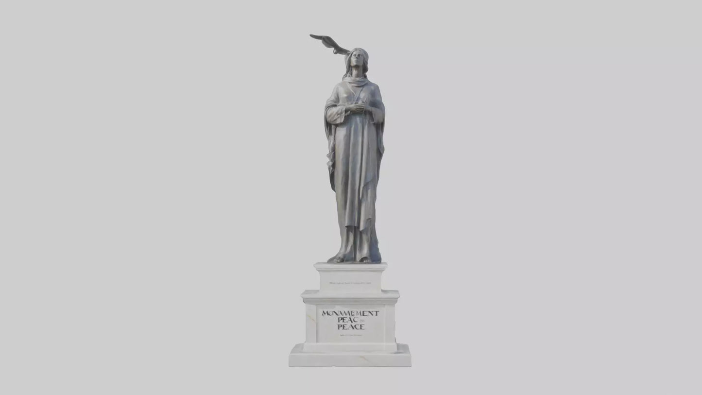 Monument to Peace statue model VR / AR / low-poly
