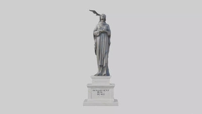 Monument to Peace statue model VR / AR / low-poly