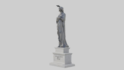 Monument to Peace statue model VR / AR / low-poly