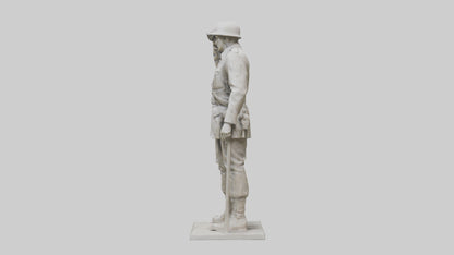 Monument to the Fallen Soldier Sculpture model 2 3D model