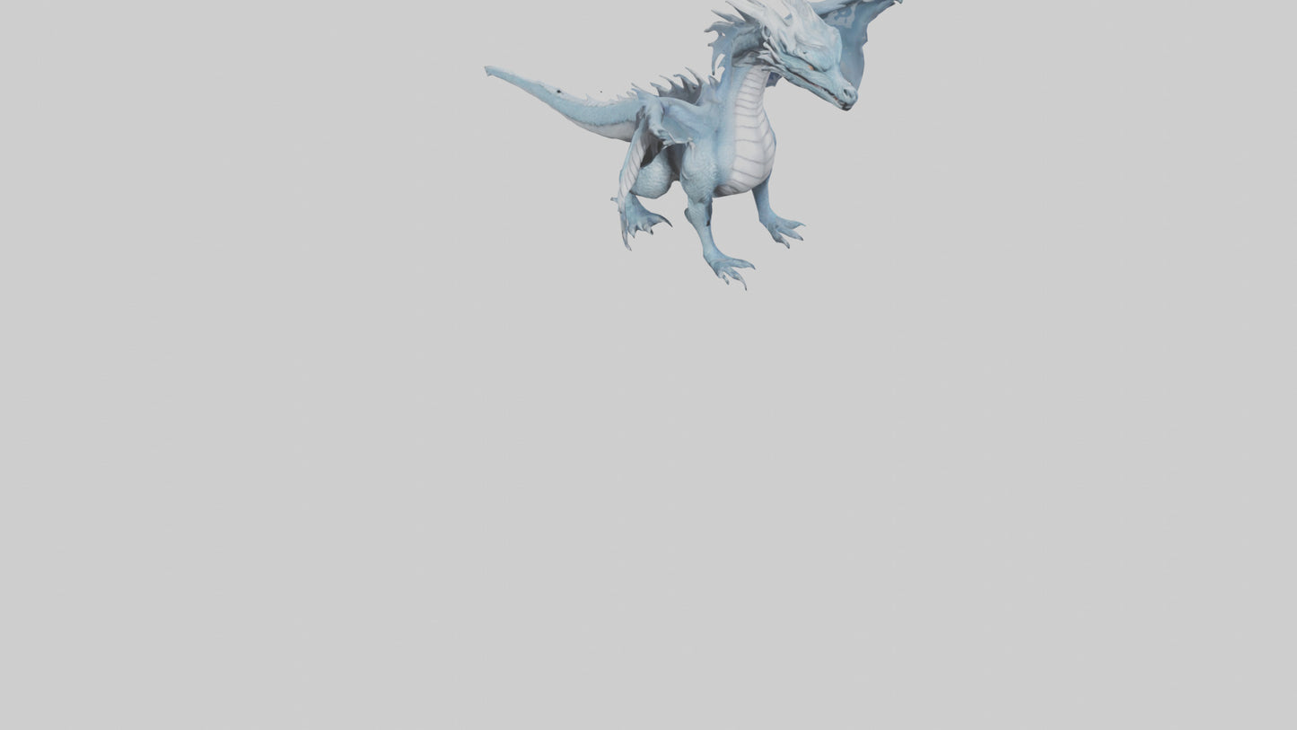 3D model Moon Dragon model VR / AR / low-poly