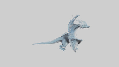 3D model Moon Dragon model VR / AR / low-poly