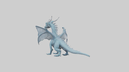 3D model Moon Dragon model VR / AR / low-poly