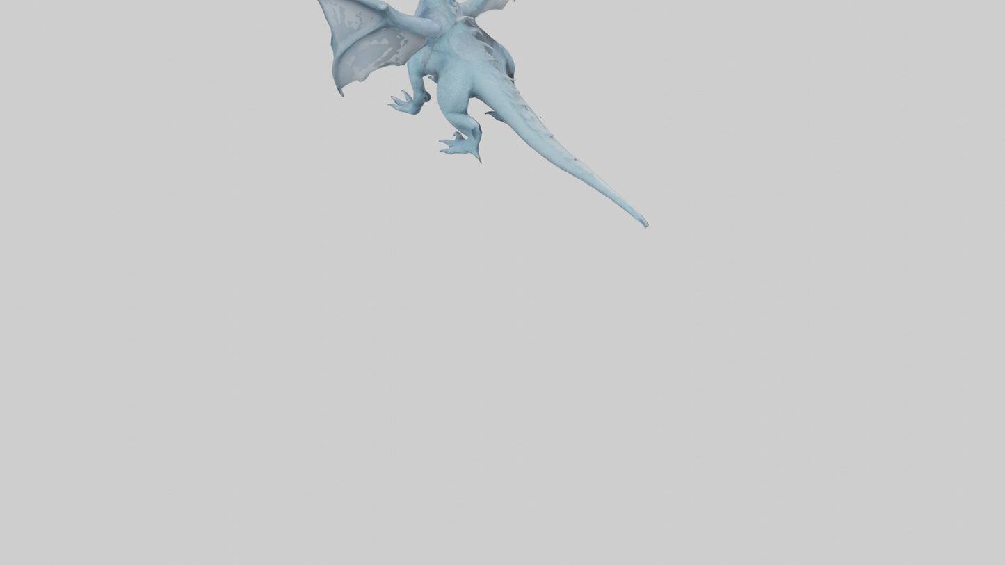 3D model Moon Dragon model VR / AR / low-poly