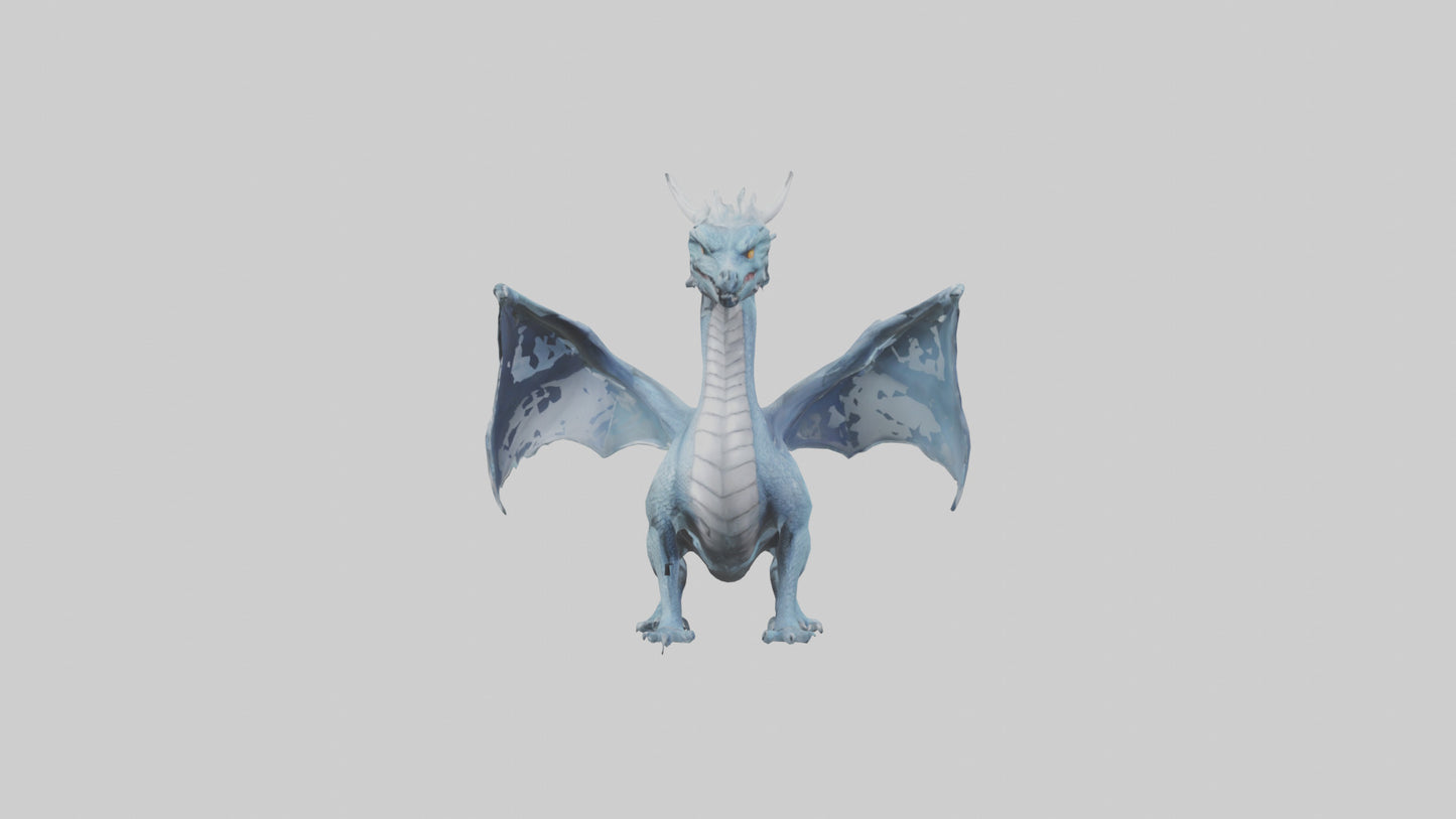 3D model Moon Dragon model VR / AR / low-poly