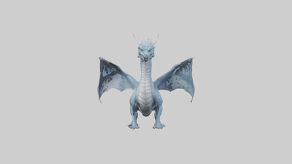3D model Moon Dragon model VR / AR / low-poly