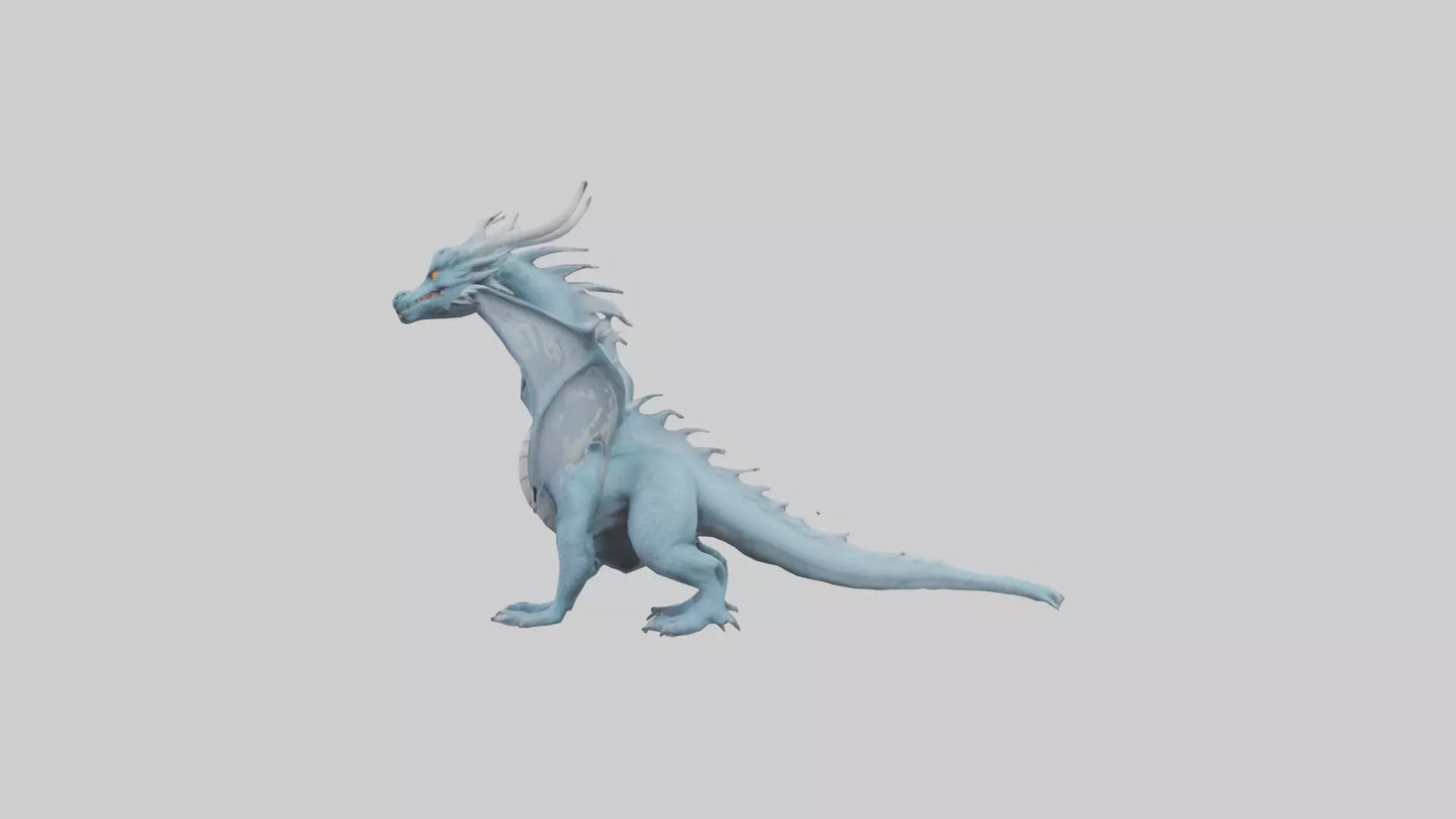 3D model Moon Dragon model VR / AR / low-poly