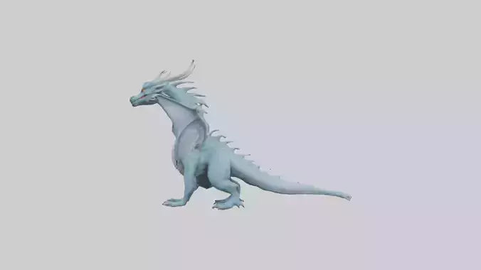 3D model Moon Dragon model VR / AR / low-poly
