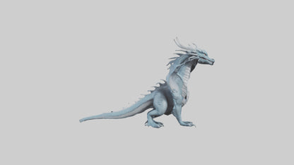 3D model Moon Dragon model VR / AR / low-poly