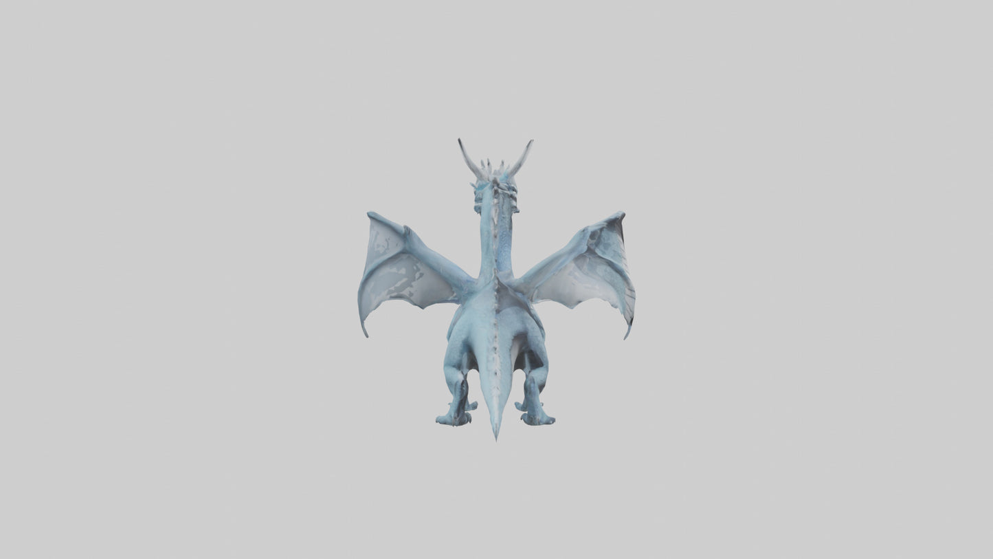 3D model Moon Dragon model VR / AR / low-poly