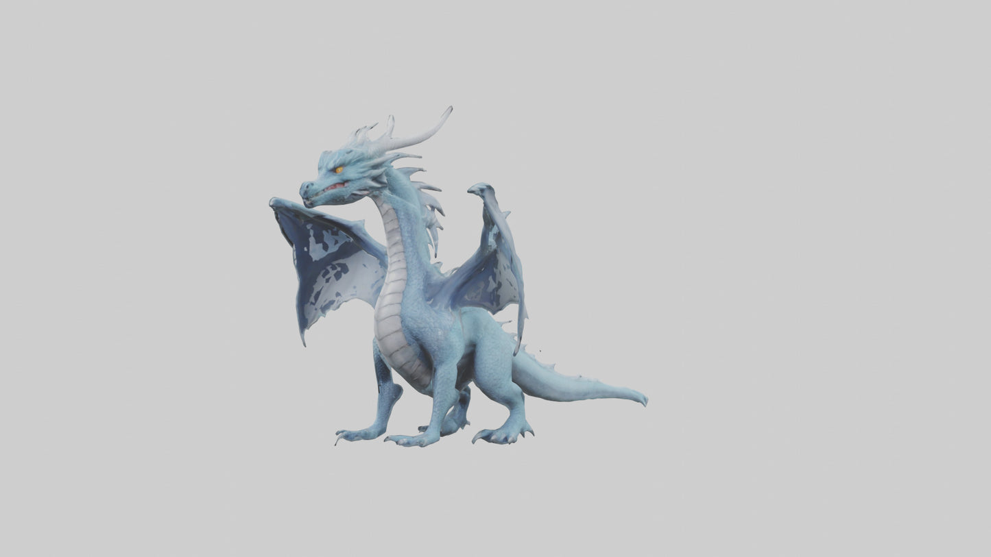 3D model Moon Dragon model VR / AR / low-poly