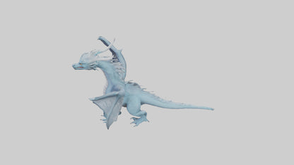 3D model Moon Dragon model VR / AR / low-poly