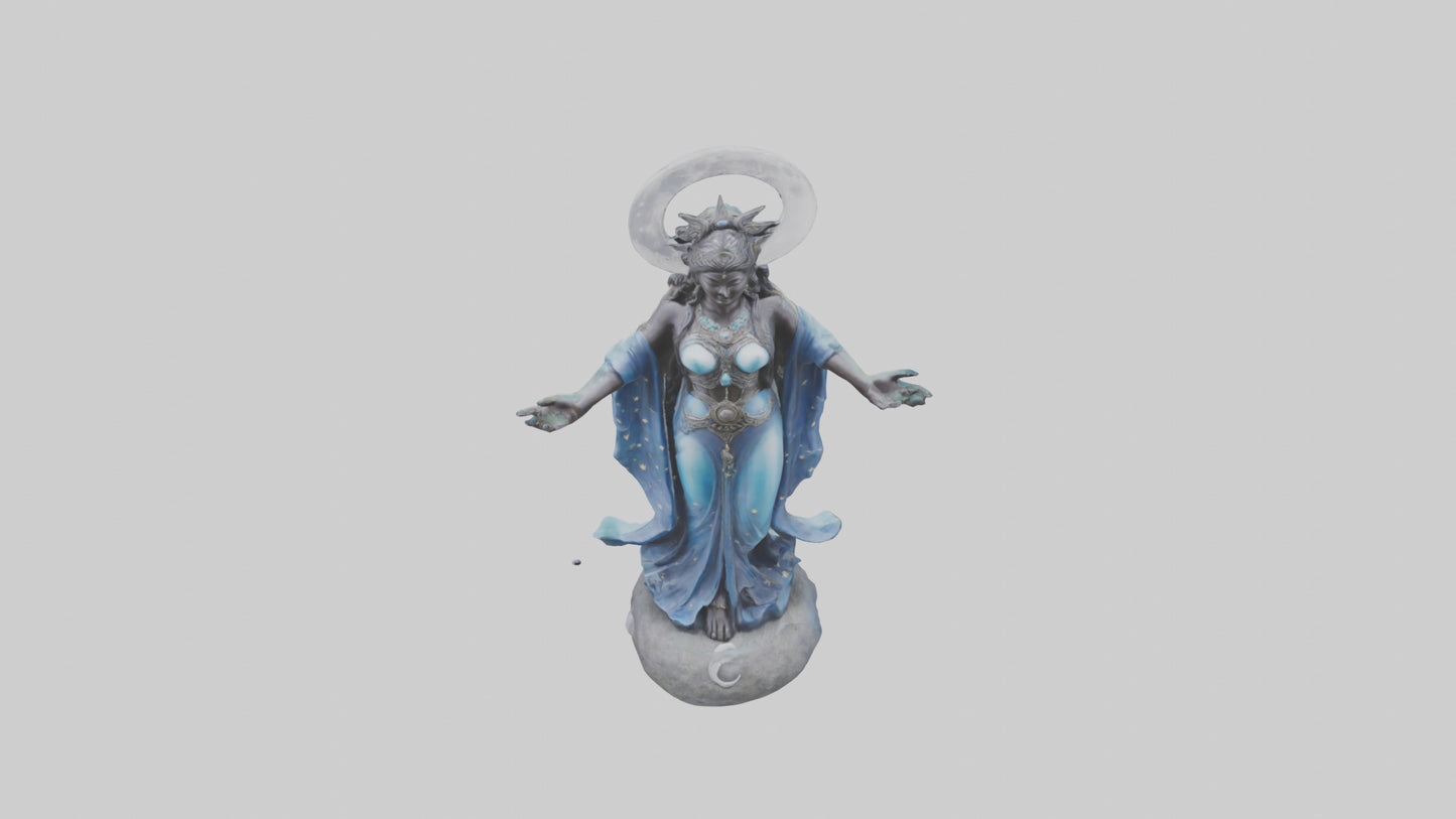 Moon Goddess statue model 3D model