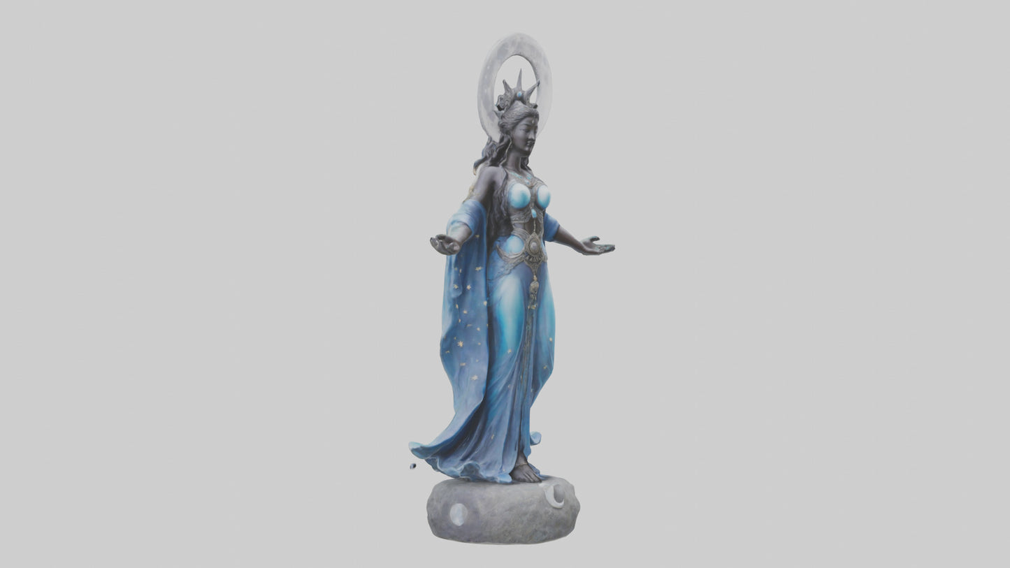 Moon Goddess statue model 3D model