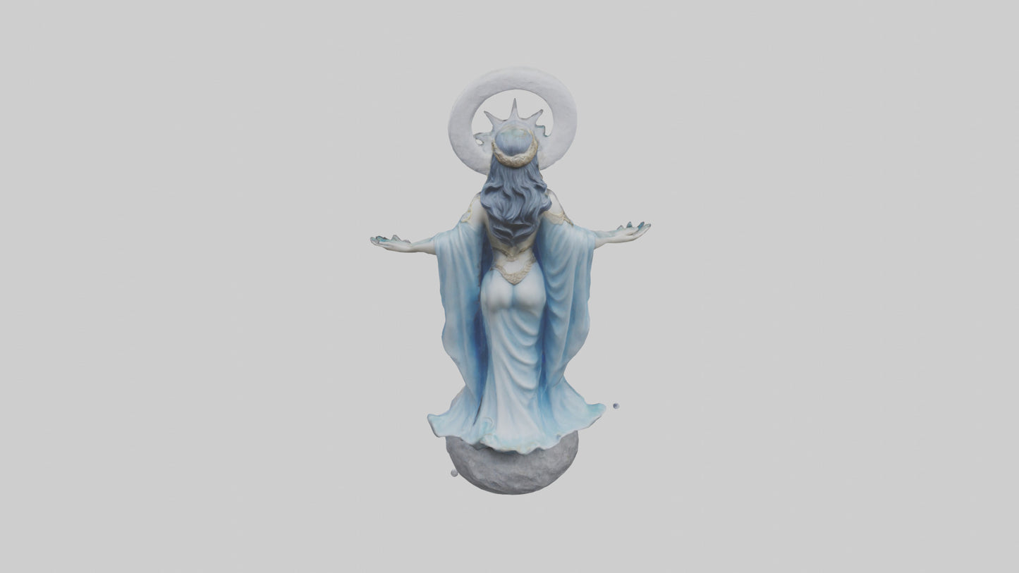 Moon Goddess statue model 3D model