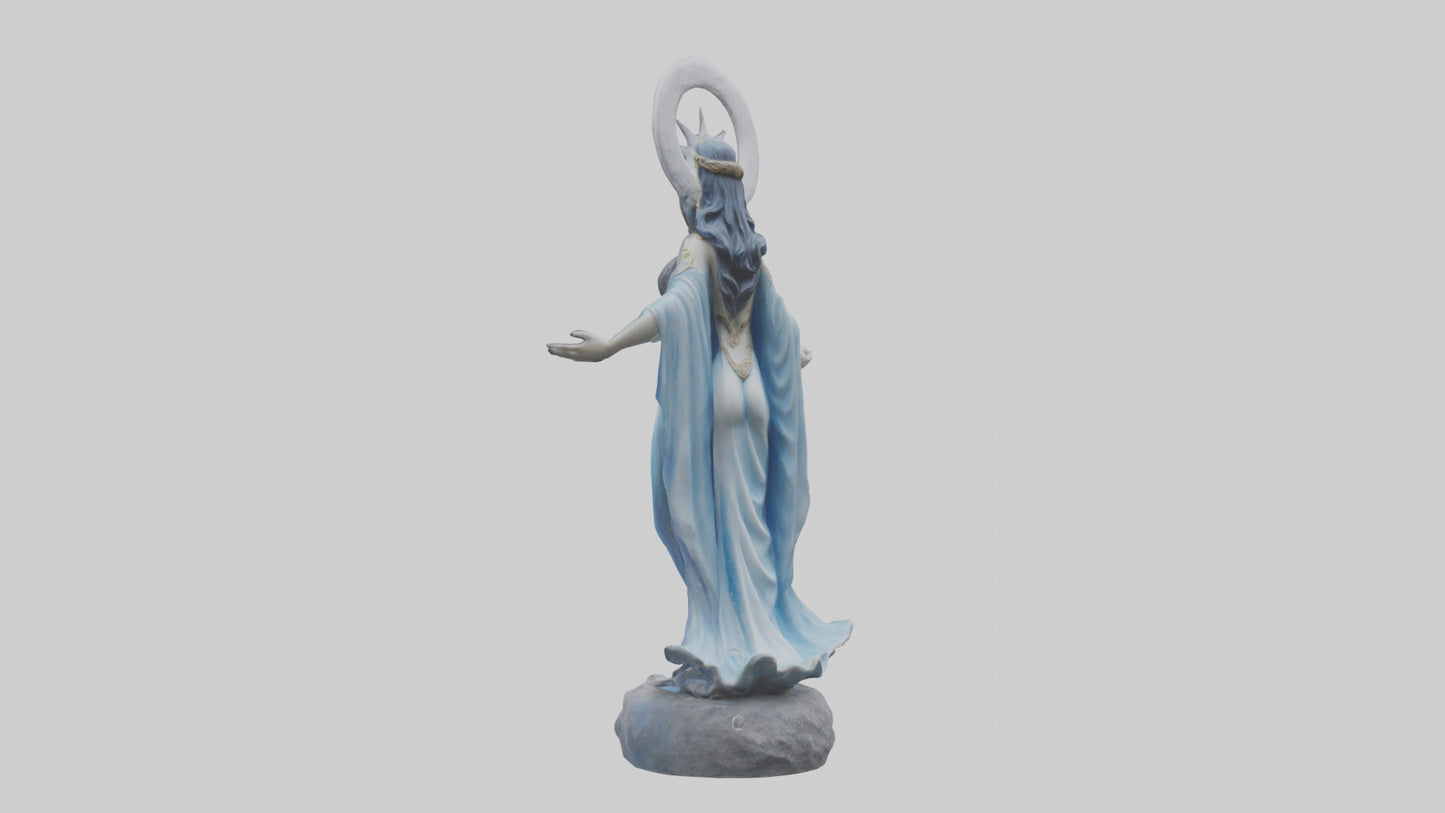 Moon Goddess statue model 3D model