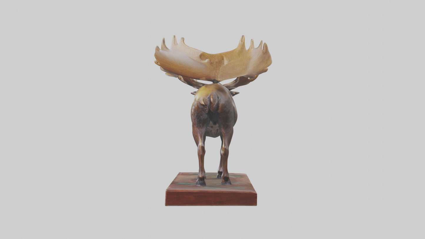 3D model Moose statue model VR / AR / low-poly