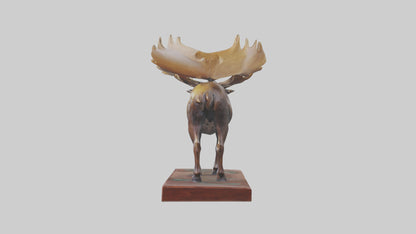 3D model Moose statue model VR / AR / low-poly