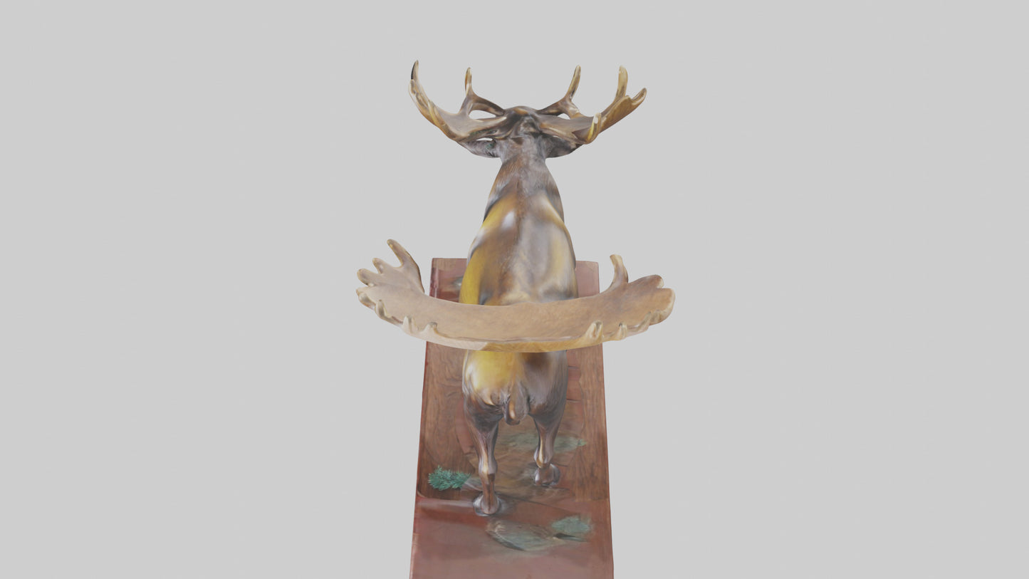 3D model Moose statue model VR / AR / low-poly