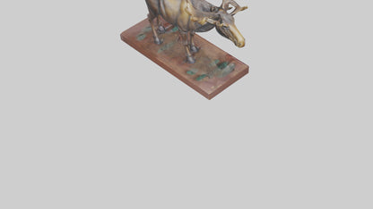 3D model Moose statue model VR / AR / low-poly