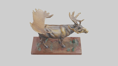 3D model Moose statue model VR / AR / low-poly