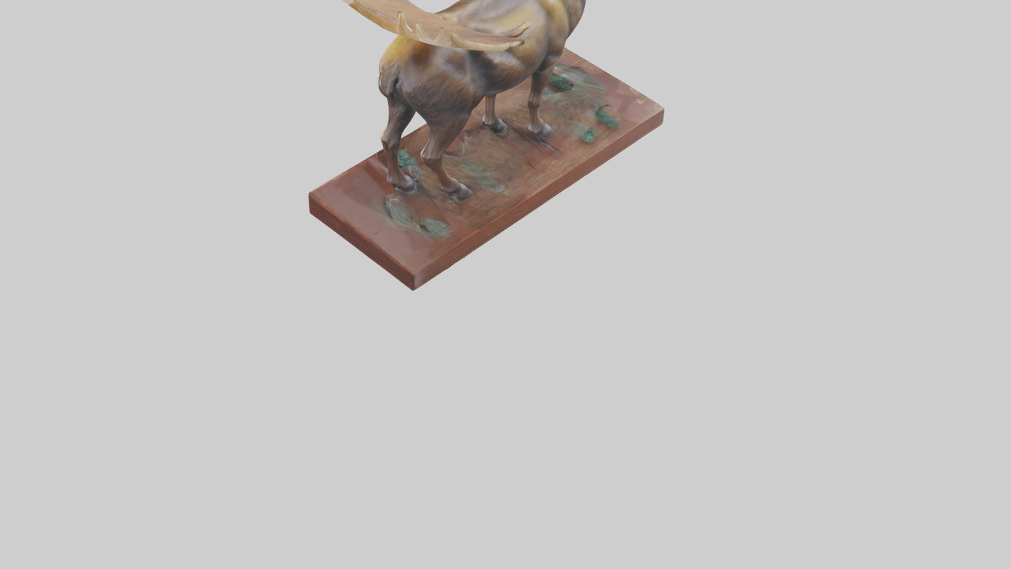 3D model Moose statue model VR / AR / low-poly