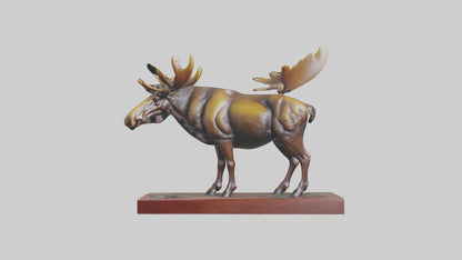3D model Moose statue model VR / AR / low-poly