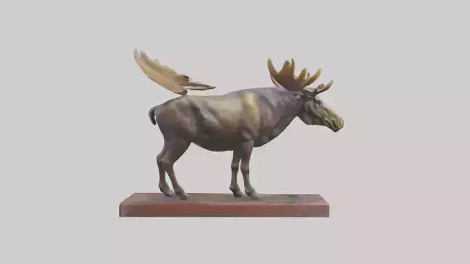 3D model Moose statue model VR / AR / low-poly
