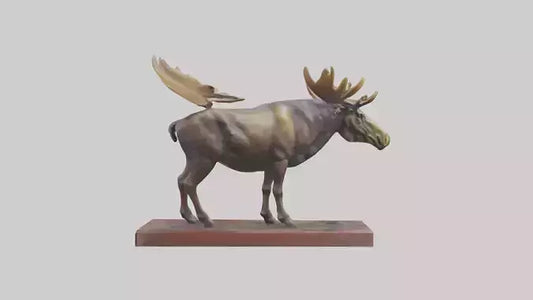 3D model Moose statue model VR / AR / low-poly
