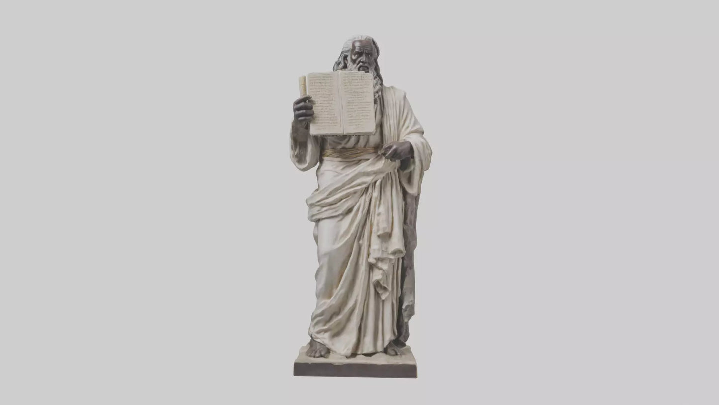 3D model Moses with the tablets statue model VR / AR / low-poly