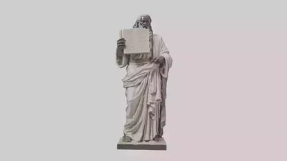 3D model Moses with the tablets statue model VR / AR / low-poly