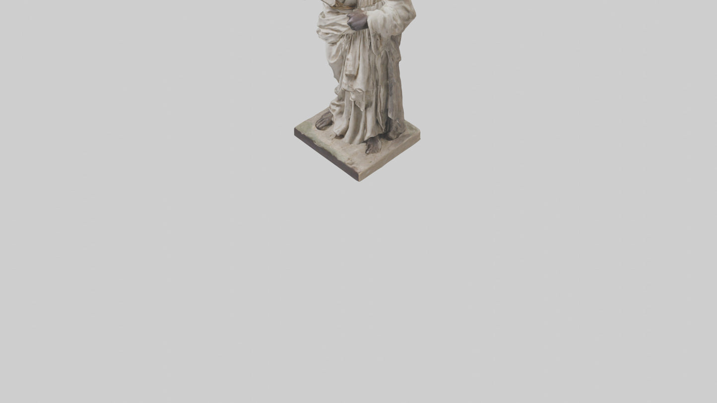 3D model Moses with the tablets statue model VR / AR / low-poly