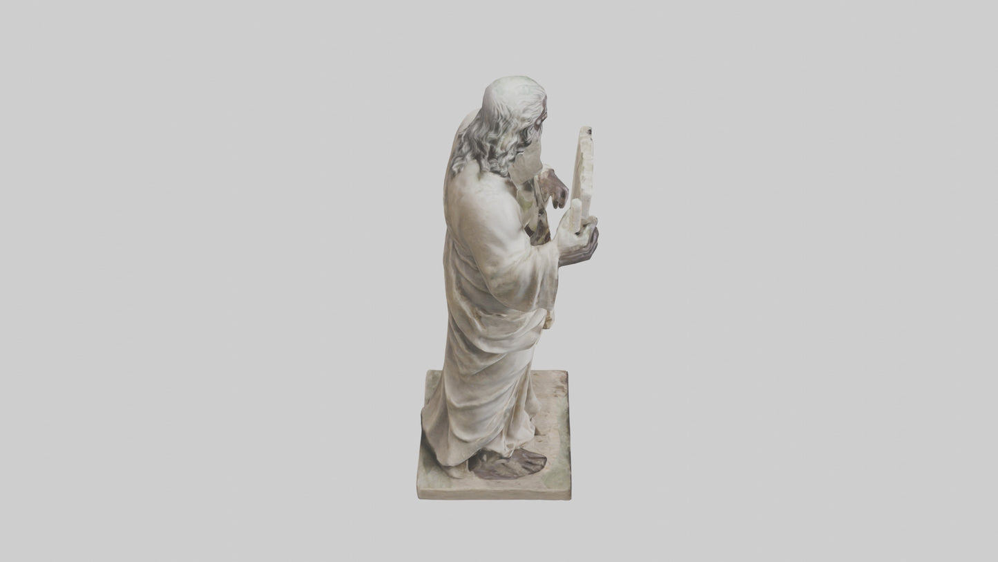 3D model Moses with the tablets statue model VR / AR / low-poly
