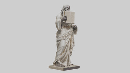 3D model Moses with the tablets statue model VR / AR / low-poly