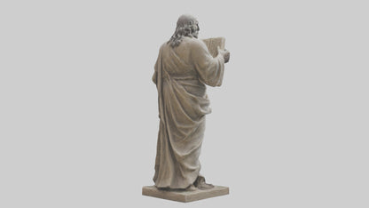 3D model Moses with the tablets statue model VR / AR / low-poly