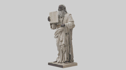 3D model Moses with the tablets statue model VR / AR / low-poly