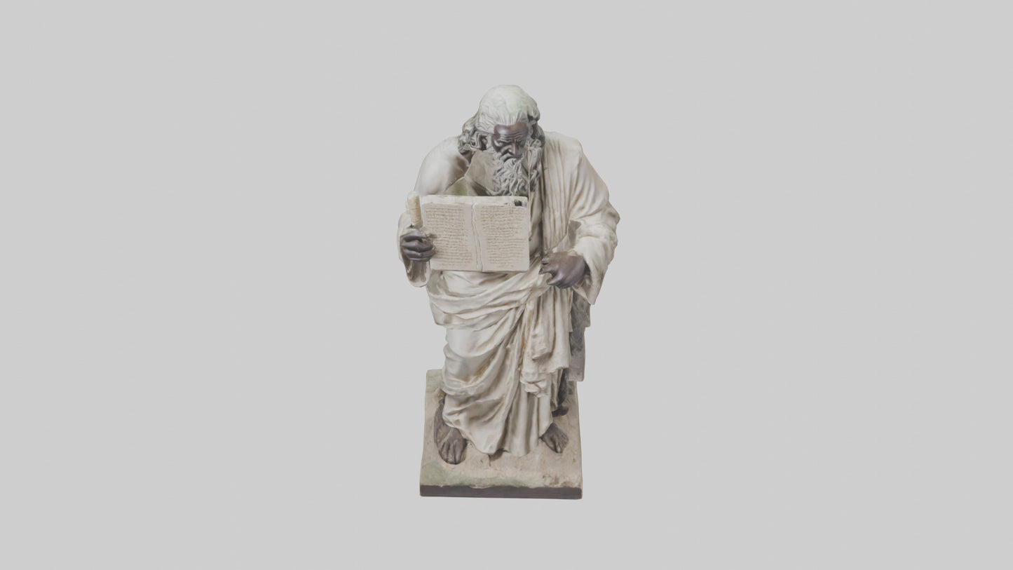 3D model Moses with the tablets statue model VR / AR / low-poly