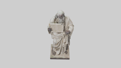 3D model Moses with the tablets statue model VR / AR / low-poly
